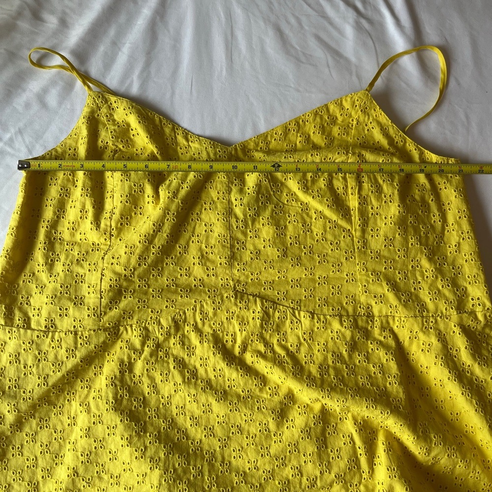 NWT Lane Bryant Yellow Spaghetti Straps Eyelet Fabric Camille Top Size 24‎ - Picture 4 of 6